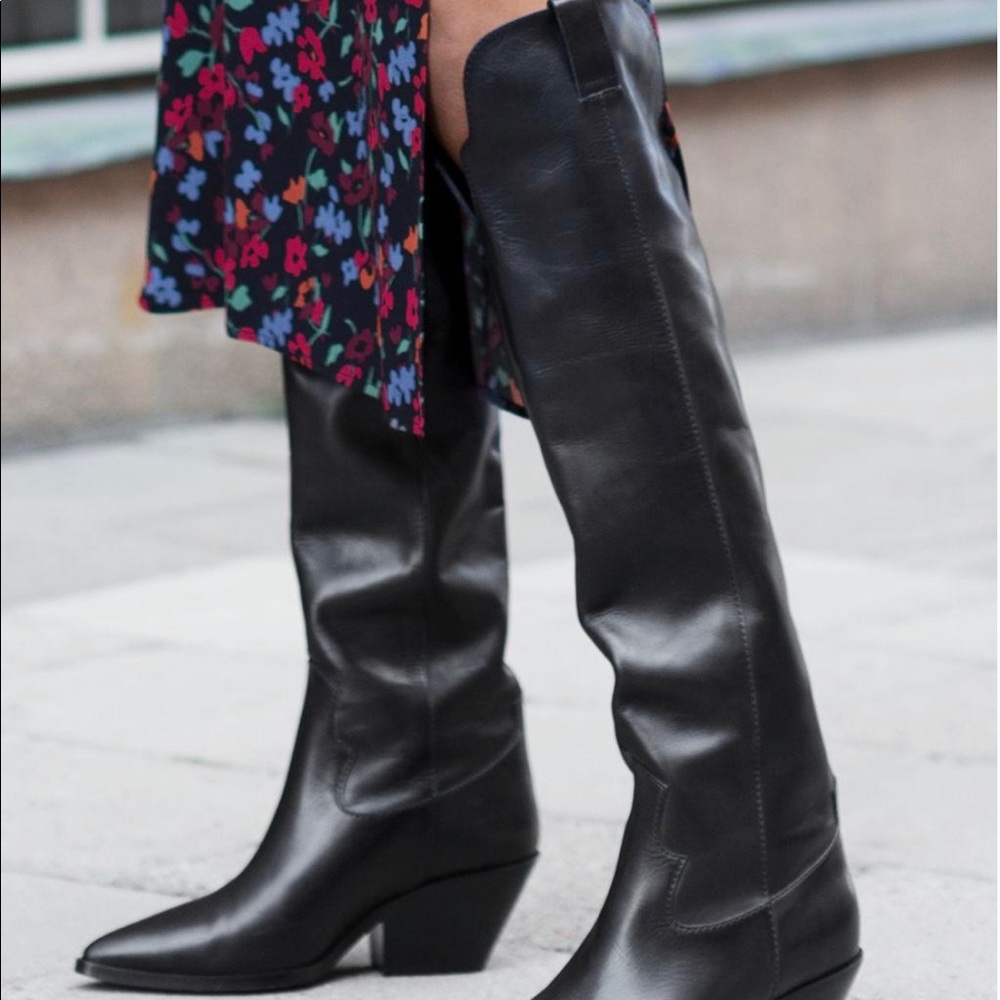 & Other Stories knee high cowboy boot.